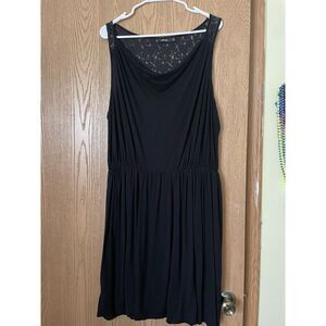 Apt 9 Womens Dress‎ Size XL Black Sleeveless Lace Back Stretch Waist